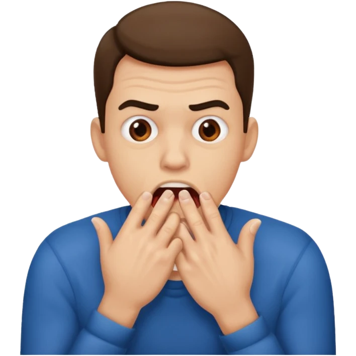 man biting his nails scared emoji