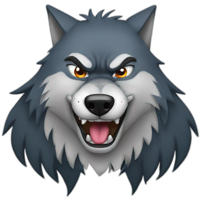 Mean Wolf emoji