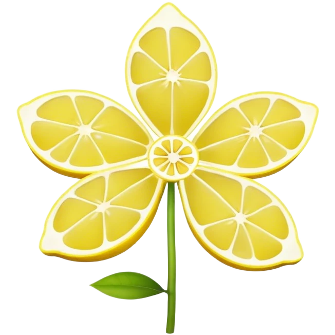 flower made of lemon slices emoji