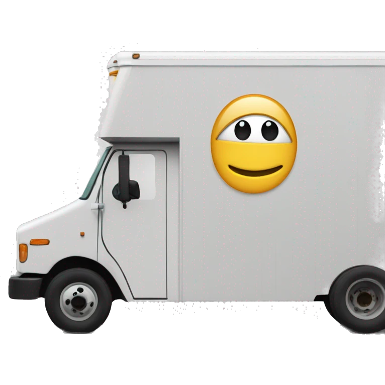Boxtruck with letters "PGS” on the side emoji