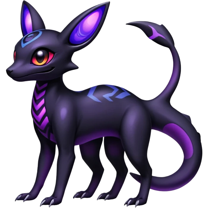 Salandit-Umbreon-Fakémon-hybrid-creature (full body)  emoji