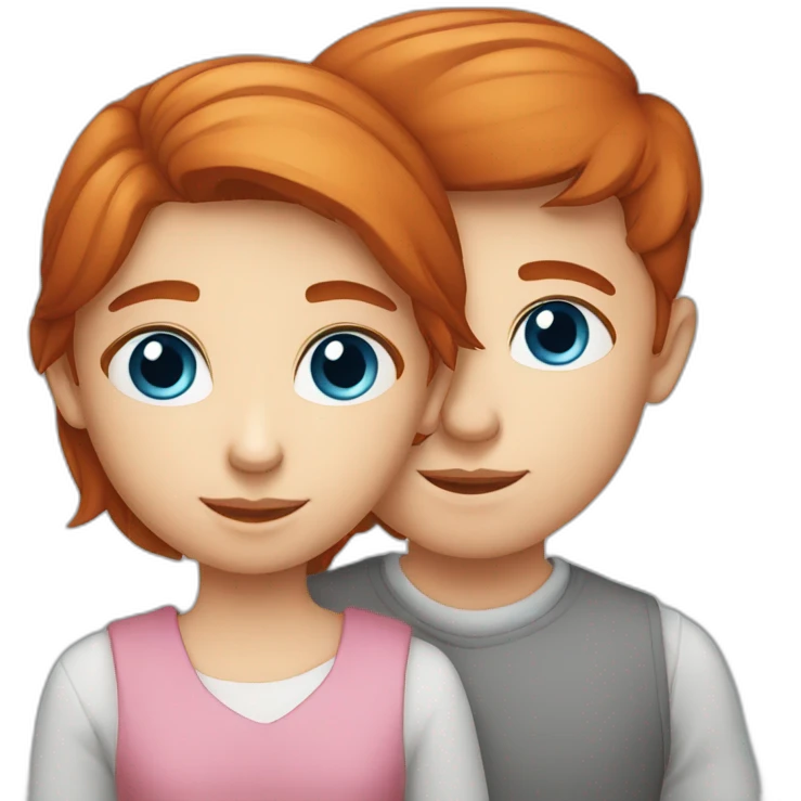 Redhead-blue-eyes-young-brother-and-sister emoji
