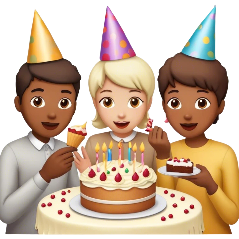 Hello kitty party eat cake emoji