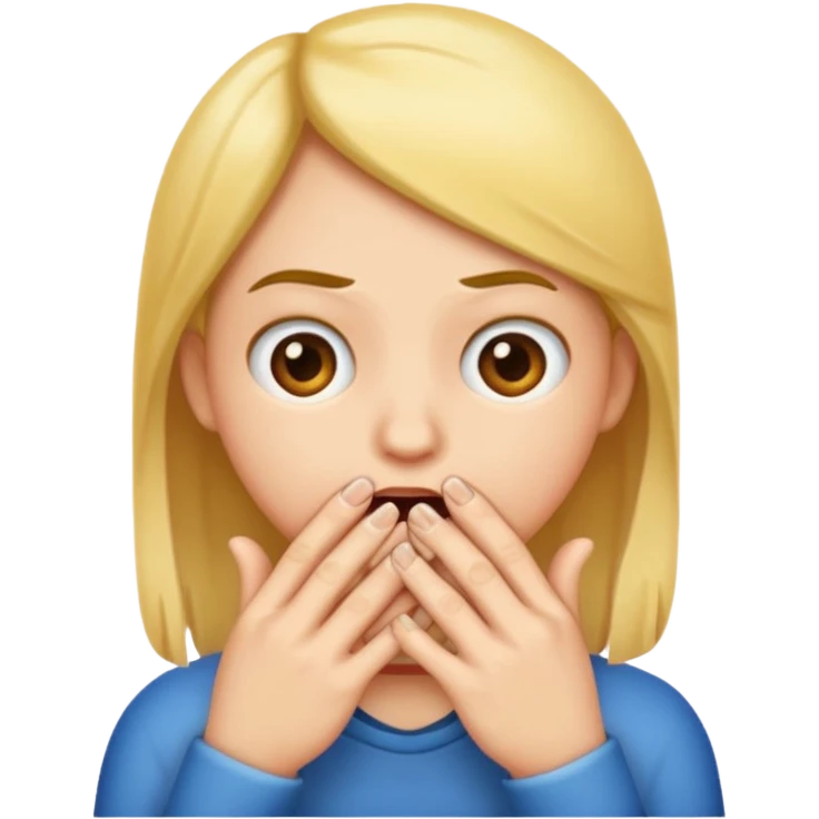 emoji face biting point finger nails  emoji
