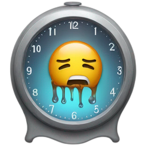 Melting clock emoji
