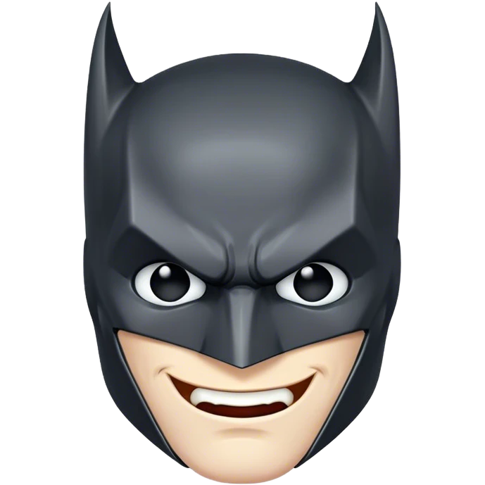 winking face of batman without bat ears emoji