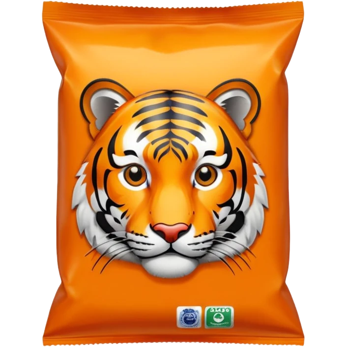 Orange chip bag with tiger on it emoji