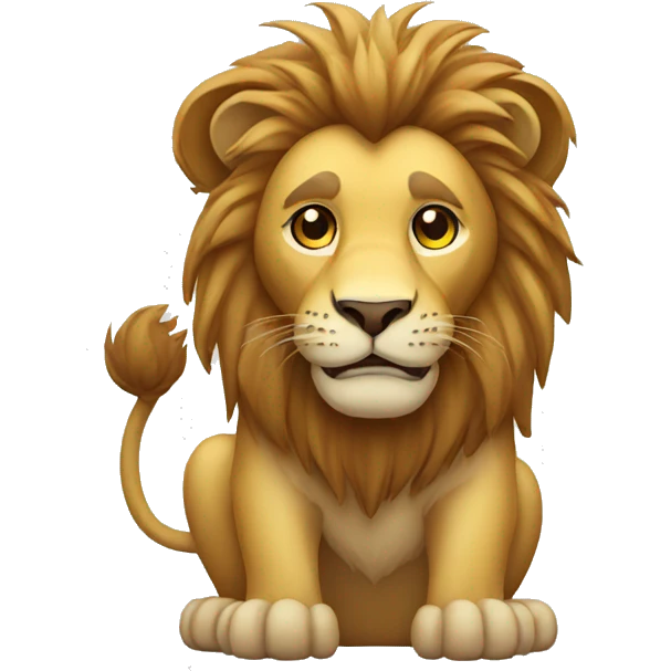 lion with youtube icon emoji