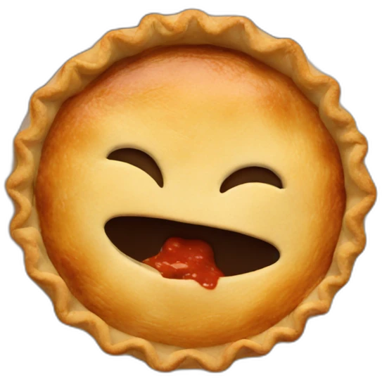 Meat pie and sauce emoji