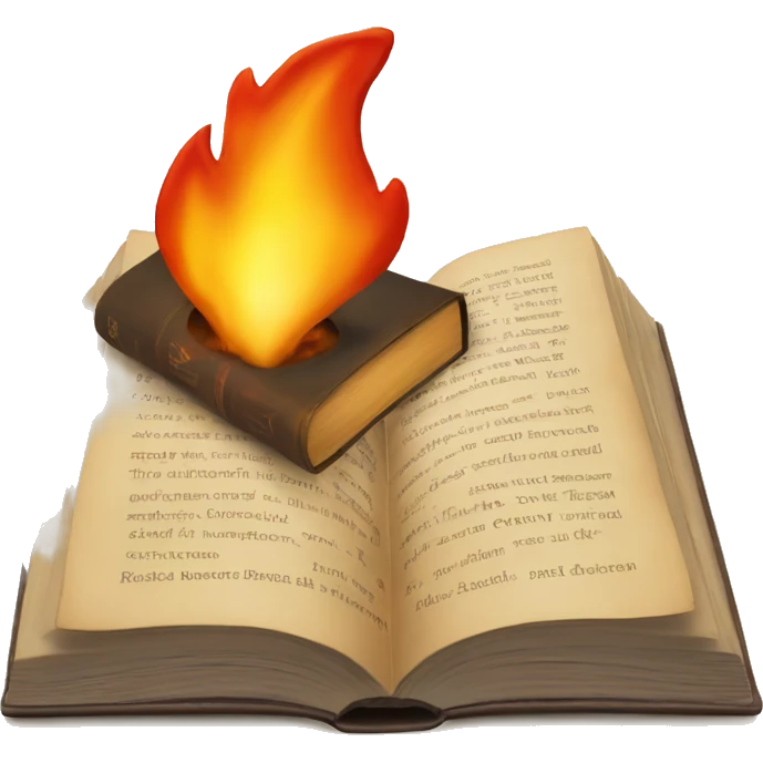 fire coming out of a book emoji