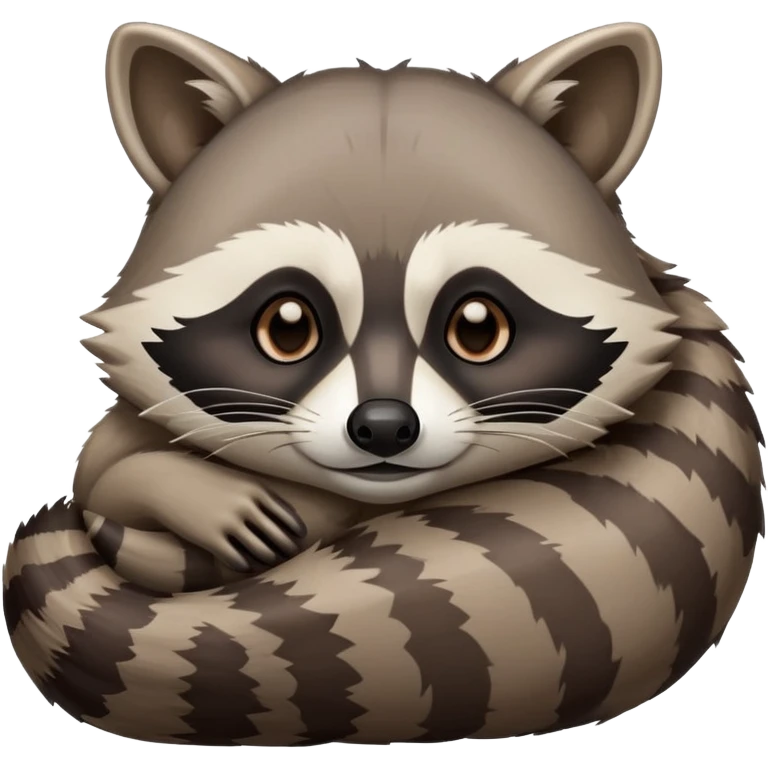 The raccoon is swollen with wine and sleeping  emoji