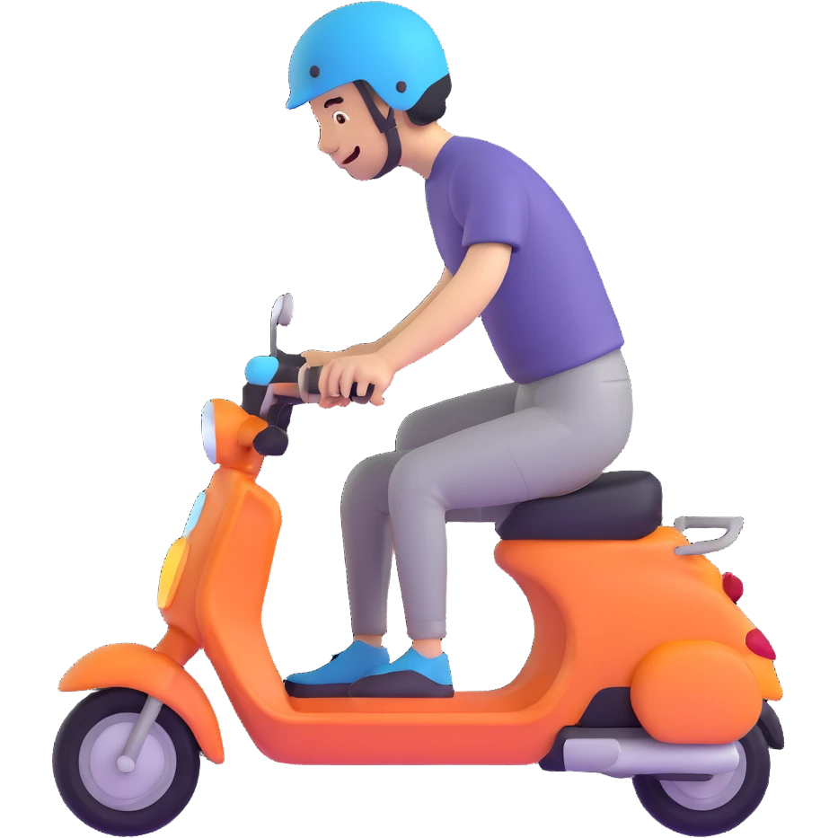 person riding a scooter emoji