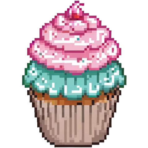 cupcake with pink icing emoji