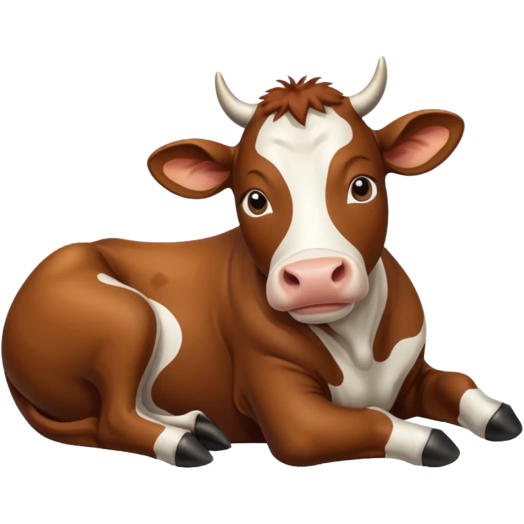 Lying cow emoji