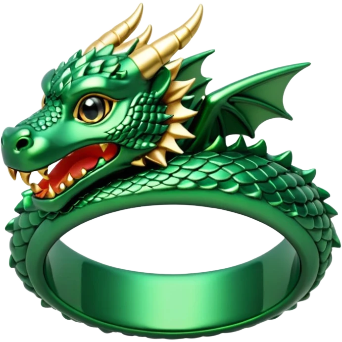green dragon ring design emoji