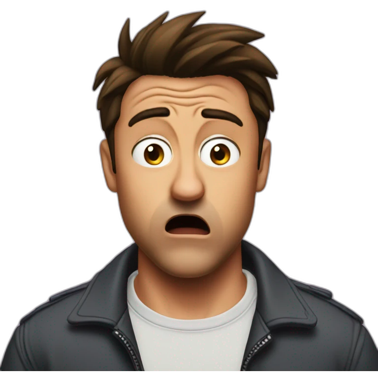 shocked face joey tribbiani emoji