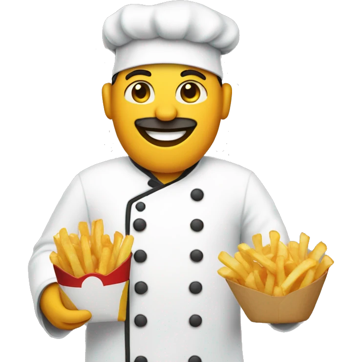 chef holding fries emoji