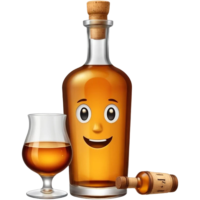 A bottle of rum emoji