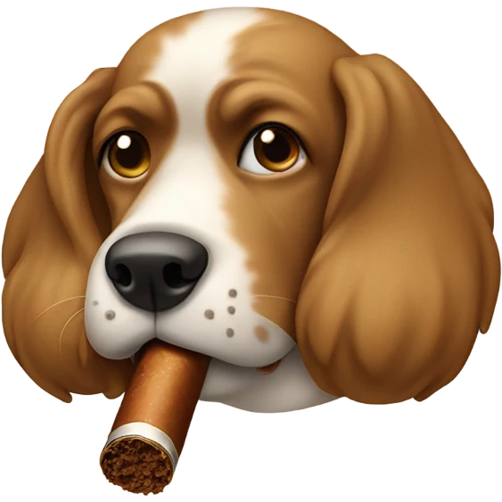 Dog cigar emoji