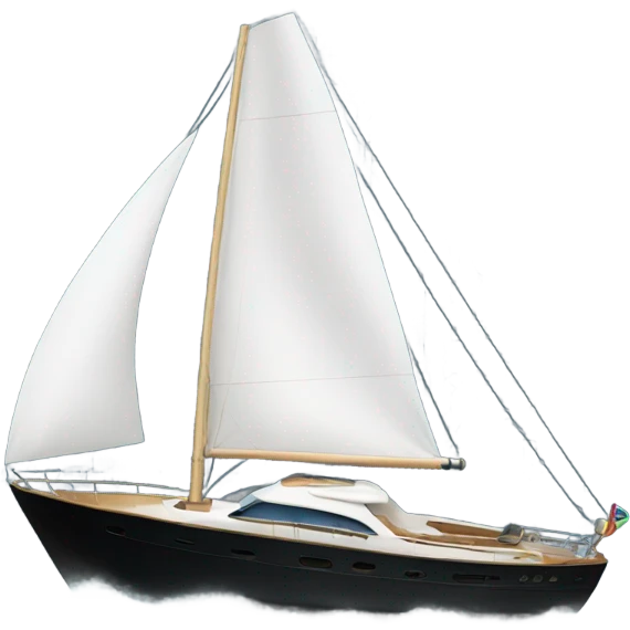 Black yacht emoji