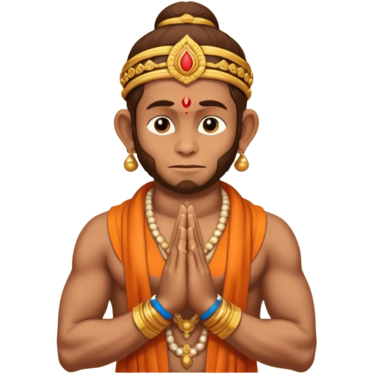 Hanuman ji praying emoji