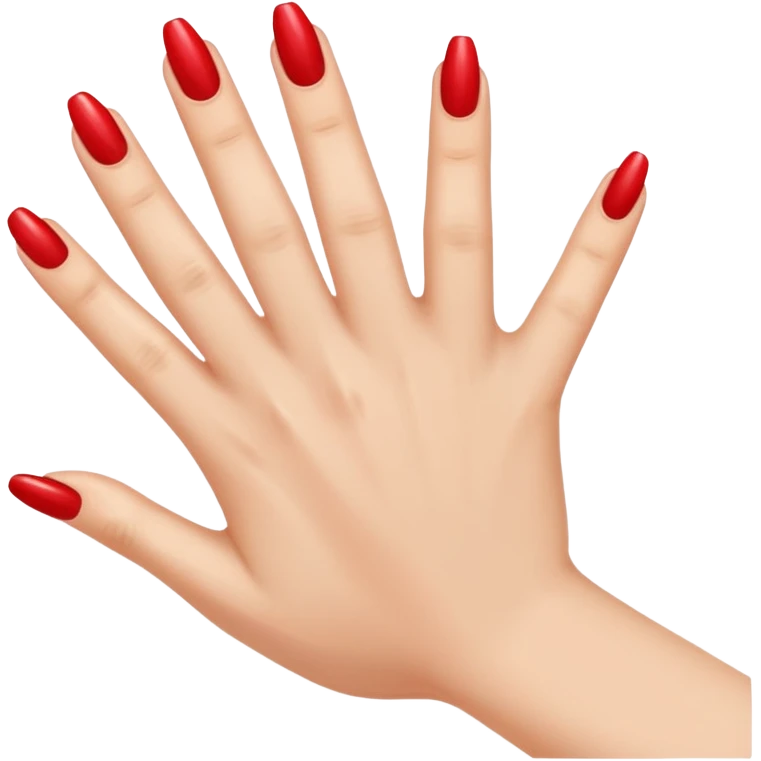 Hand with only 1 red nail  emoji