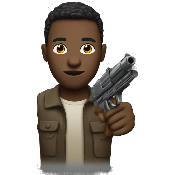 guy using a toy realistic gun emoji