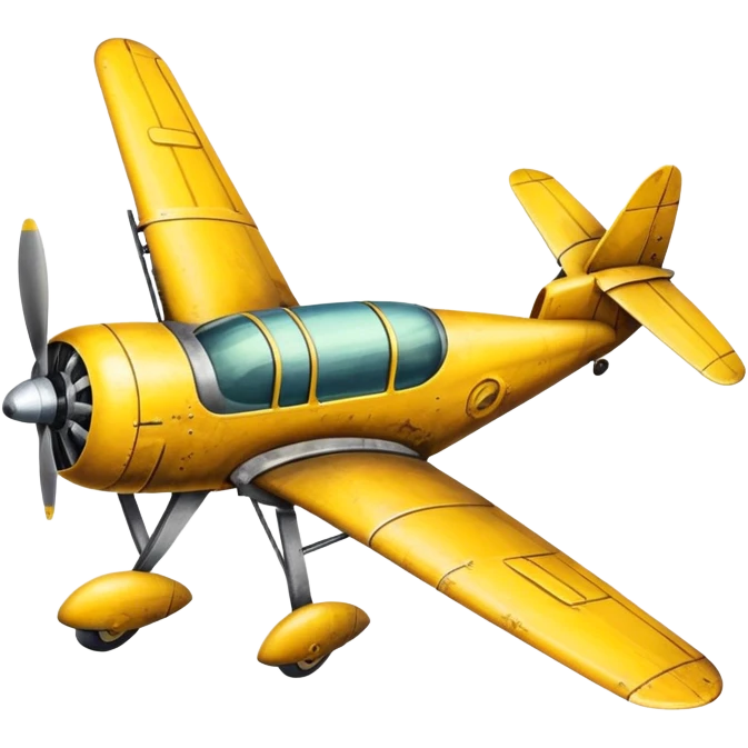 yellow propeller plane emoji