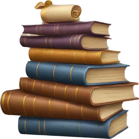 pile of books and scrolls emoji