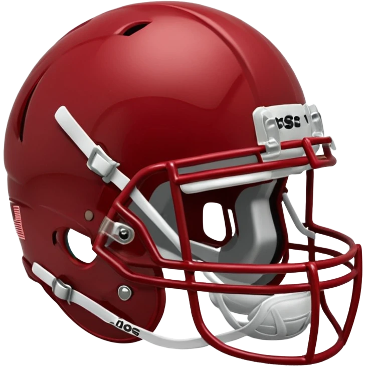 College football player helmet in a deep, dark red color emoji
