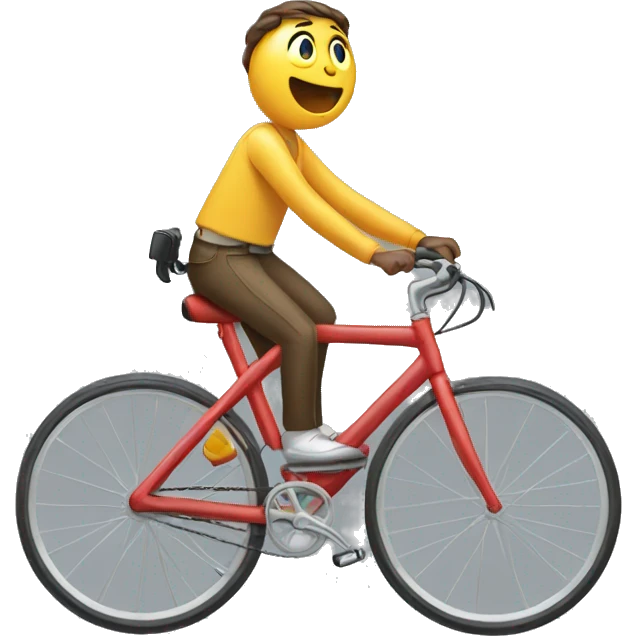 Computer riding a bicycle emoji