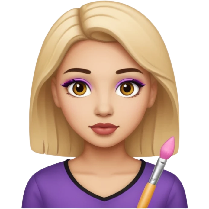 jeune adulte avec du maquillage emoji