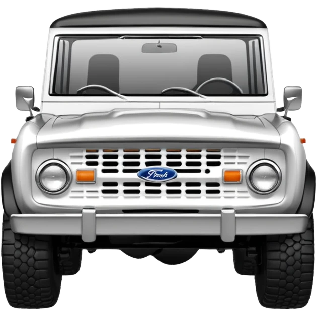 1967 Black and White Ford Bronco emoji