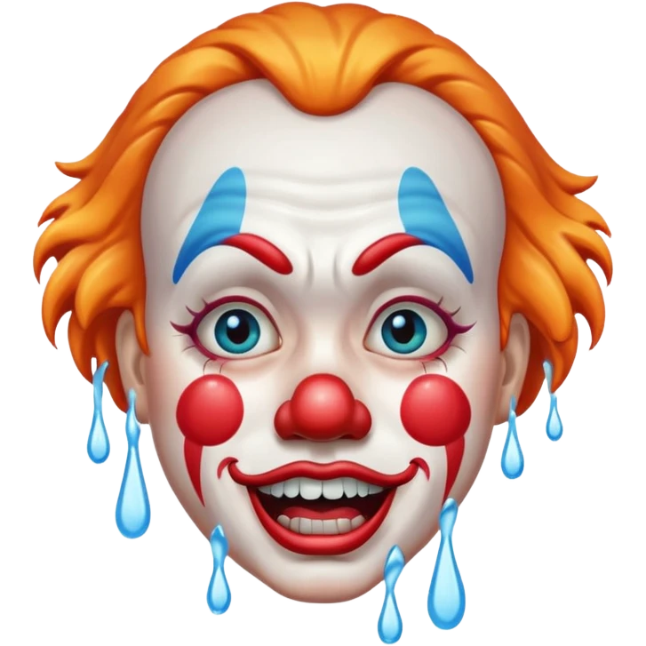 clown crying make up wet emoji