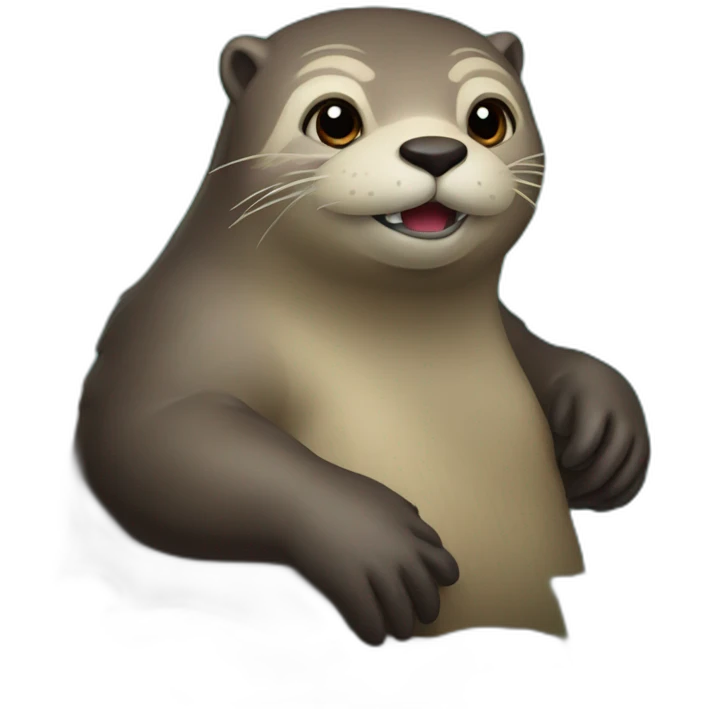 loutre sur un ogre emoji