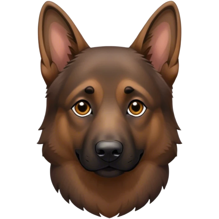 Dark brown German shepherd  emoji