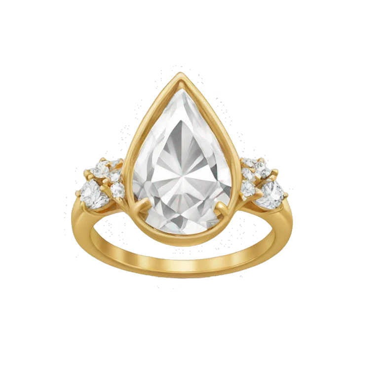 Pear shaped engagement ring emoji