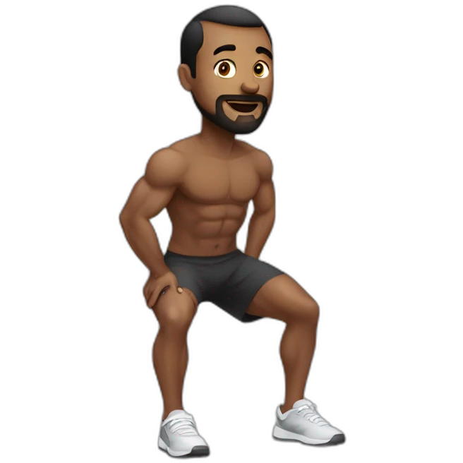 Man doing squats workout emoji
