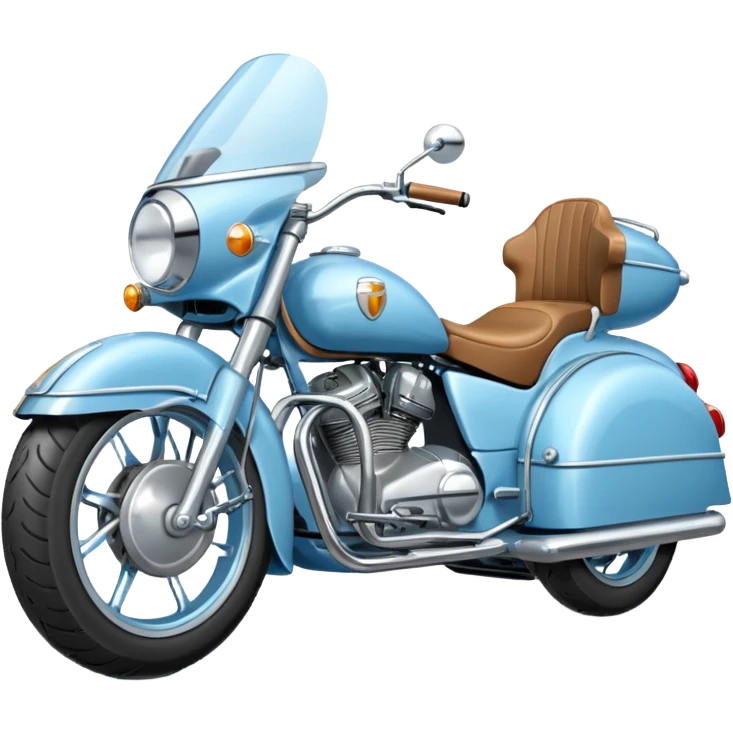light blue motorcycle with sidecar emoji