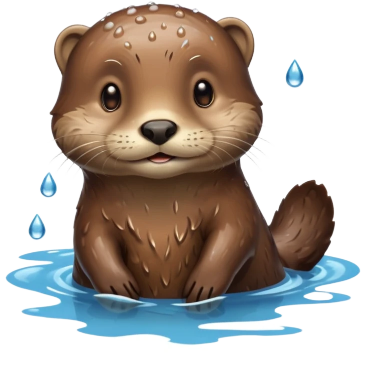 otter floating  emoji