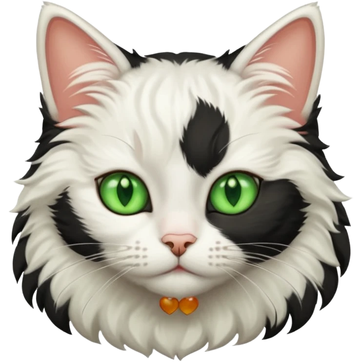 white and black cat emoji