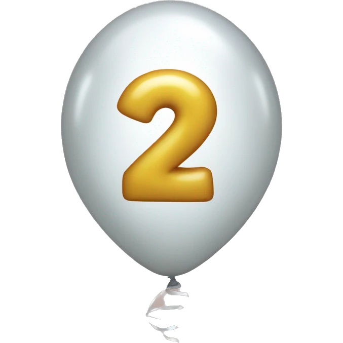 The NUMBER two if it was a balloon emoji