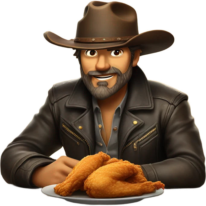 Desperado eating chicken emoji