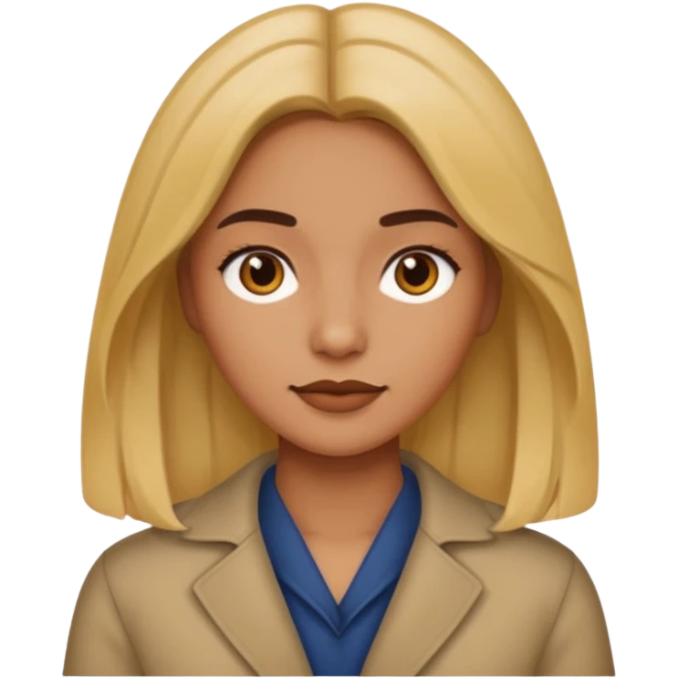 Pria rambut belah tengah emoji