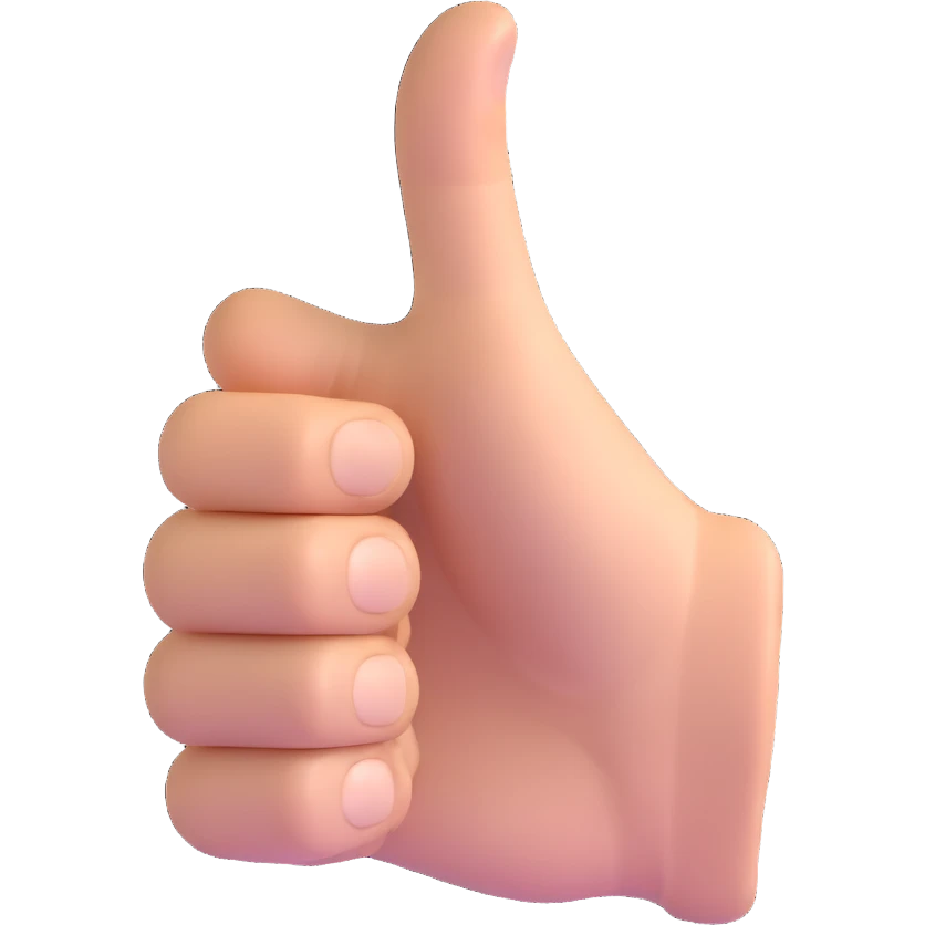 thumbs up hand gesture emoji