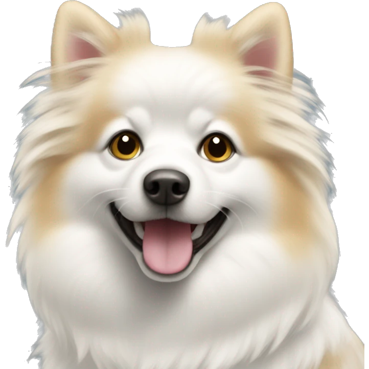 White and blonde spots spitz emoji
