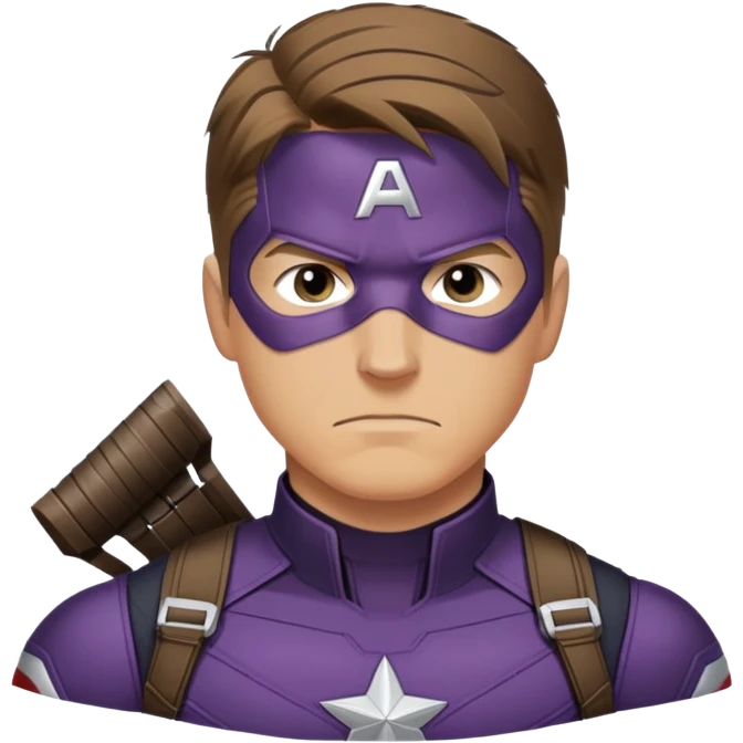 hawkeye clint barton portrait marvel, brown hair from captain america: civil war emoji