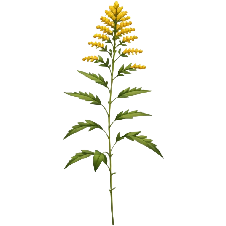 single Goldenrod, straight stem emoji