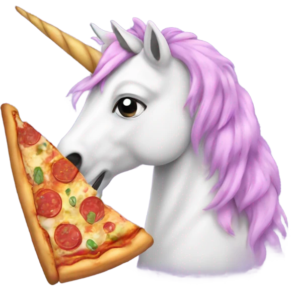 unicorn eating pizza emoji