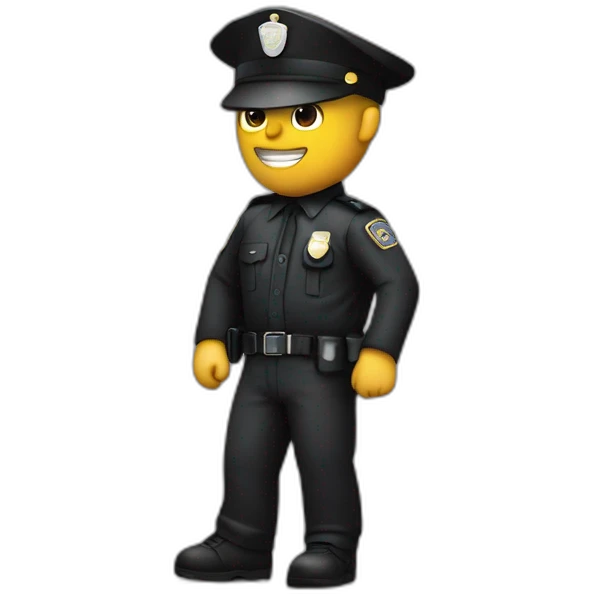 policier qui tape un noir emoji